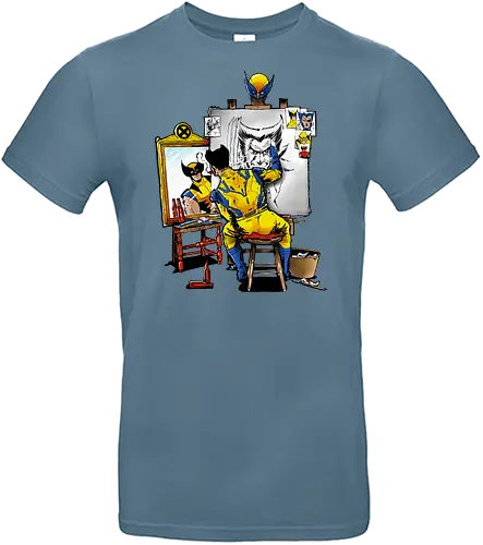Snikt Portrait - snikt, comic, hero, superhero, portrait, parody, art - Standard T-Shirt