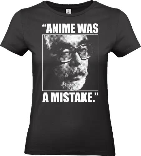 Anime was a mistake - anime, mistake, miyazaki, manga, comic, quote - Standard T-Shirt (Women)