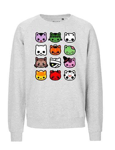 hallowkitties - halloween, cat, kitty, cute, funny - Fairtrade Sweatshirt