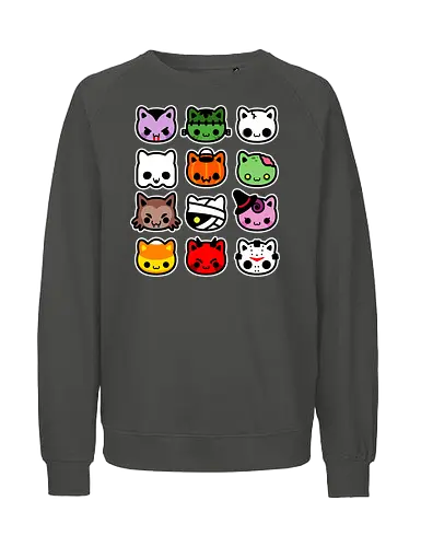 hallowkitties - halloween, cat, kitty, cute, funny - Fairtrade Sweatshirt