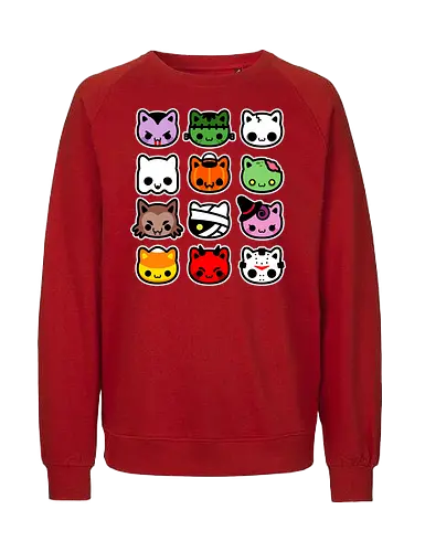 hallowkitties - halloween, cat, kitty, cute, funny - Fairtrade Sweatshirt