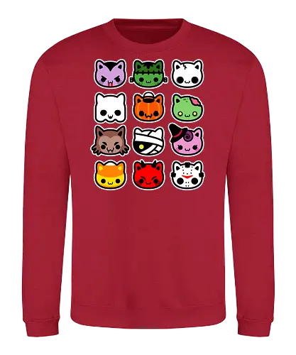 hallowkitties - halloween, cat, kitty, cute, funny - Sweatshirt