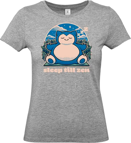 Chubby Anime Zen Monster  - Chubby, Monster, Pet, Cute, Fun, Funny, Game, Video Game, Zen, Meditation, Nap, Napping, Adventure, Fantasy, Fight, Sleep, Sleeping, Sleepy, Bear - Standard T-Shirt (Women)