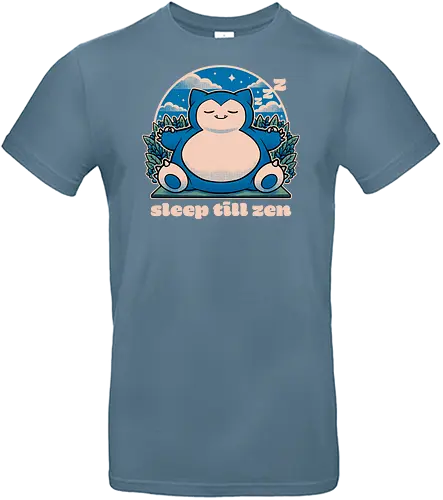 Chubby Anime Zen Monster  - Chubby, Monster, Pet, Cute, Fun, Funny, Game, Video Game, Zen, Meditation, Nap, Napping, Adventure, Fantasy, Fight, Sleep, Sleeping, Sleepy, Bear - Standard T-Shirt