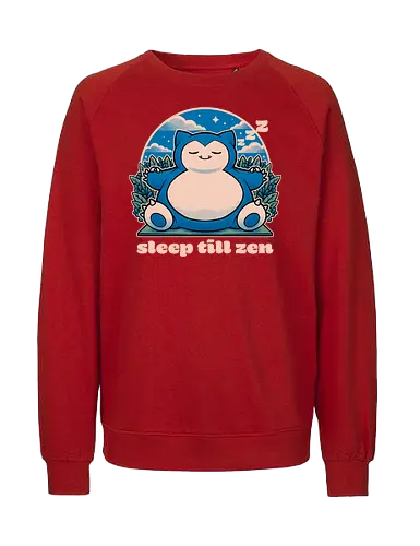 Chubby Anime Zen Monster  - Chubby, Monster, Pet, Cute, Fun, Funny, Game, Video Game, Zen, Meditation, Nap, Napping, Adventure, Fantasy, Fight, Sleep, Sleeping, Sleepy, Bear - Fairtrade Sweatshirt