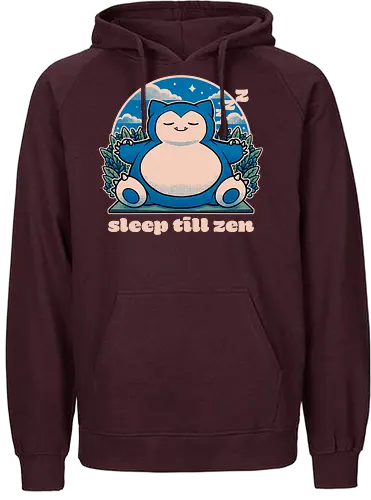 Chubby Anime Zen Monster  - Chubby, Monster, Pet, Cute, Fun, Funny, Game, Video Game, Zen, Meditation, Nap, Napping, Adventure, Fantasy, Fight, Sleep, Sleeping, Sleepy, Bear - Fairtrade Hoodie