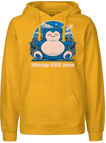 Chubby Anime Zen Monster  - Chubby, Monster, Pet, Cute, Fun, Funny, Game, Video Game, Zen, Meditation, Nap, Napping, Adventure, Fantasy, Fight, Sleep, Sleeping, Sleepy, Bear - Fairtrade Hoodie