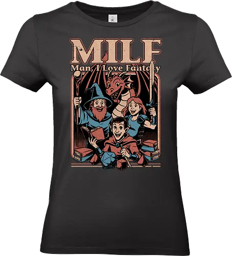 Vintage RPG Crew Joke - rpg, Pen and Paper, d20, dungeon master, role-playing game, tabletop, game master, milf, fantasy, adventure, crew, joke, gaming, game, game night, boardgame, elf, thief, wizard, barbarian, knight, warrior, dragon - Standard T-Shirt (Women)