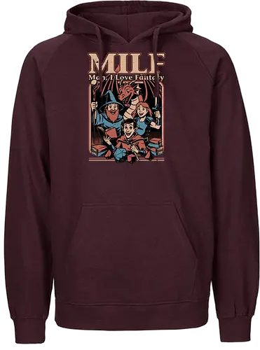 Vintage RPG Crew Joke - rpg, Pen and Paper, d20, dungeon master, role-playing game, tabletop, game master, milf, fantasy, adventure, crew, joke, gaming, game, game night, boardgame, elf, thief, wizard, barbarian, knight, warrior, dragon - Fairtrade Hoodie