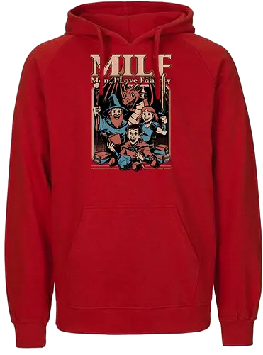 Vintage RPG Crew Joke - rpg, Pen and Paper, d20, dungeon master, role-playing game, tabletop, game master, milf, fantasy, adventure, crew, joke, gaming, game, game night, boardgame, elf, thief, wizard, barbarian, knight, warrior, dragon - Fairtrade Hoodie