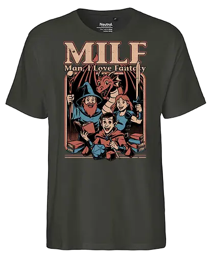 Vintage RPG Crew Joke - rpg, Pen and Paper, d20, dungeon master, role-playing game, tabletop, game master, milf, fantasy, adventure, crew, joke, gaming, game, game night, boardgame, elf, thief, wizard, barbarian, knight, warrior, dragon - Fairtrade T-Shirt