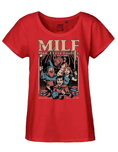Vintage RPG Crew Joke - rpg, Pen and Paper, d20, dungeon master, role-playing game, tabletop, game master, milf, fantasy, adventure, crew, joke, gaming, game, game night, boardgame, elf, thief, wizard, barbarian, knight, warrior, dragon - Fairtrade Girl Shirt