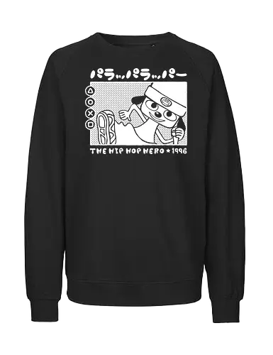 Rappa Doggo - funk, parappa, dog, retro, cute, music, rap, onion - Fairtrade Sweatshirt