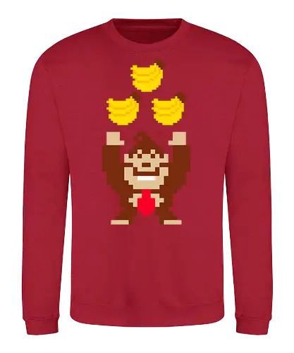 Tribananas - banana, donkey, king, rock, monkey, ape - Sweatshirt