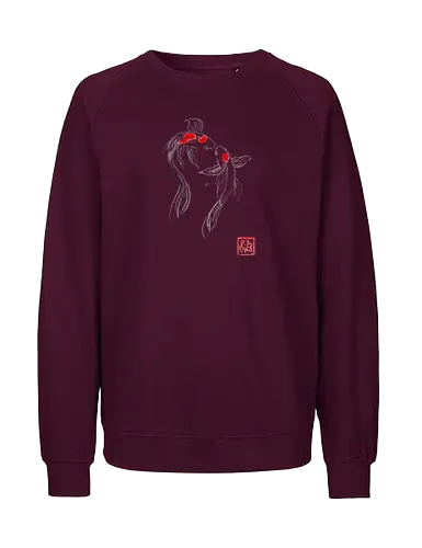 2 koi - koi, carp, sumie, japan, fish - Fairtrade Sweatshirt