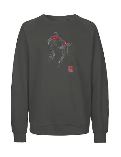 2 koi - koi, carp, sumie, japan, fish - Fairtrade Sweatshirt