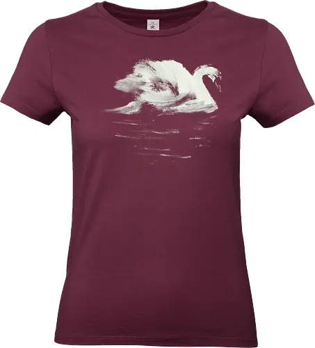 swan - swan, sumie, japan, lake - Standard T-Shirt (Women)