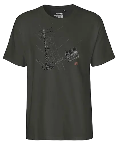 tokyo wires - tokyo, wires, street, sumie, japan - Fairtrade T-Shirt