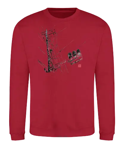 tokyo wires - tokyo, wires, street, sumie, japan - Sweatshirt
