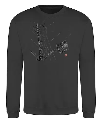 tokyo wires - tokyo, wires, street, sumie, japan - Sweatshirt