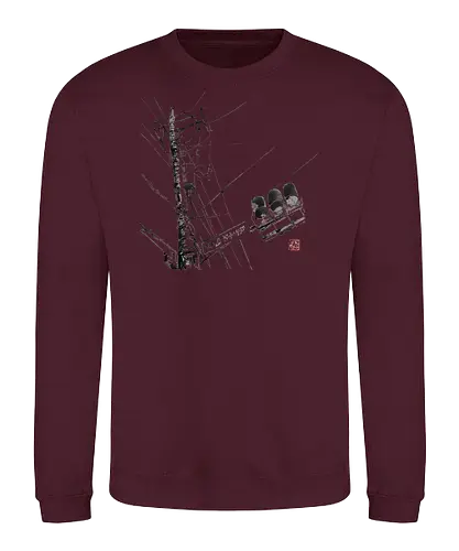 tokyo wires - tokyo, wires, street, sumie, japan - Sweatshirt