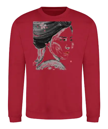 close up geisha - geisha, sumie, japan - Sweatshirt