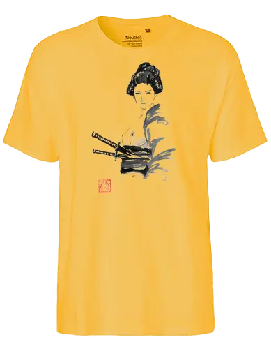 geisha samurai - geisha, samurai, nude, sumie, japan - Fairtrade T-Shirt