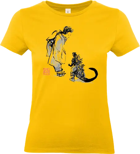 geisha and little monster - geisha, monster, sumie, japan - Standard T-Shirt (Women)
