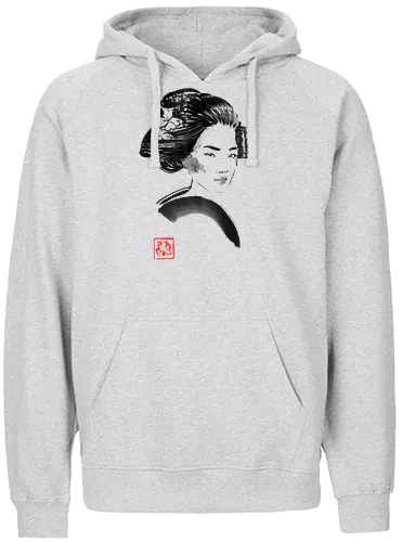 geisha hair - geisha, hair, sumie, japan - Fairtrade Hoodie