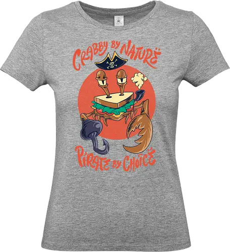 crimson crust  - animal, crab, pirates, cool, seafood, cool, sandwich, bread, zodiac - Standard T-Shirt (Women)