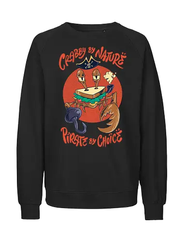 crimson crust  - animal, crab, pirates, cool, seafood, cool, sandwich, bread, zodiac - Fairtrade Sweatshirt