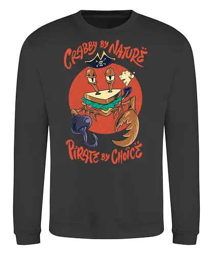 crimson crust  - animal, crab, pirates, cool, seafood, cool, sandwich, bread, zodiac - Sweatshirt