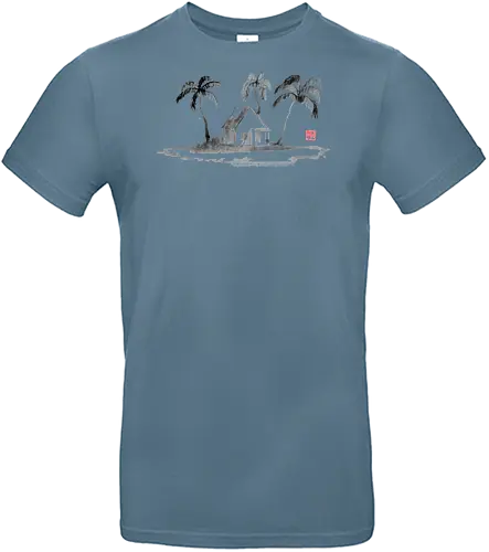 island - island, sumie, japan, palmtrees - Standard T-Shirt