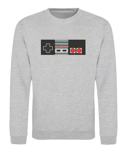 KEEP IT CLASSIC - retro, gaming, controller, vintage, nostalgia, pixelated, design, classic, monochrome, text - Sweatshirt