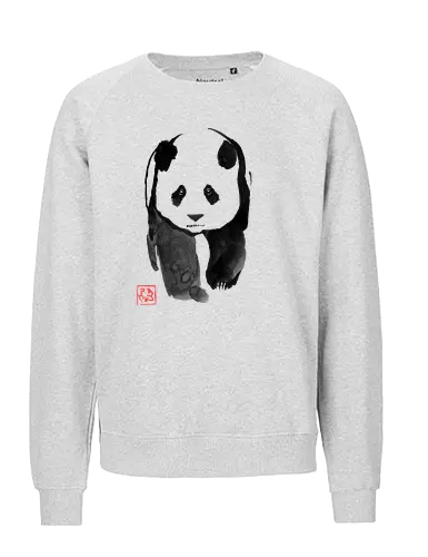 panda walking - panda, sumie, japan - Fairtrade Sweatshirt