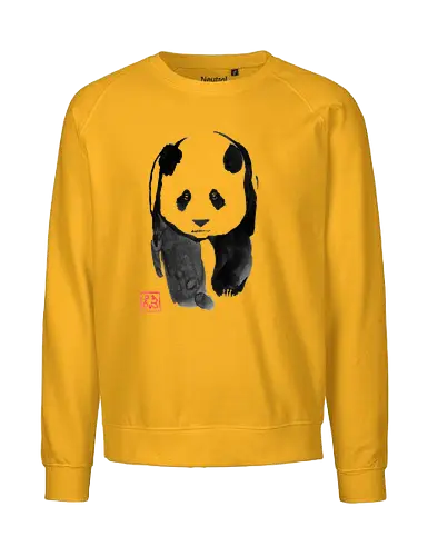 panda walking - panda, sumie, japan - Fairtrade Sweatshirt