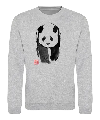 panda walking - panda, sumie, japan - Sweatshirt