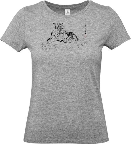 tiger ishii uenimo san nen - tiger, sumie, japan, kanji, proverb - Standard T-Shirt (Women)