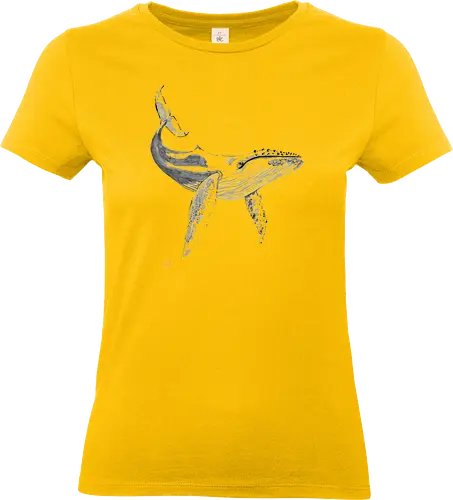 whale - whale, japan, sumie - Standard T-Shirt (Women)