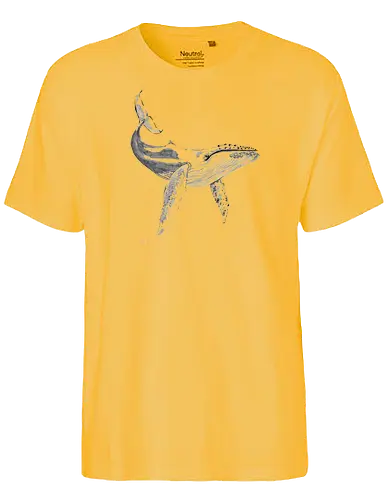 whale - whale, japan, sumie - Fairtrade T-Shirt