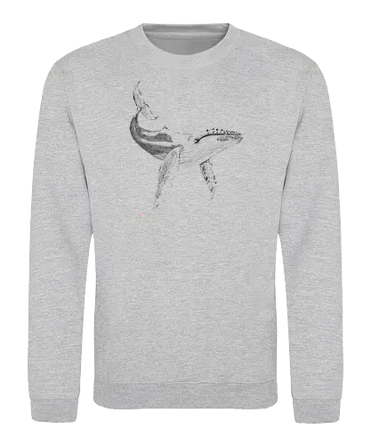 whale - whale, japan, sumie - Sweatshirt