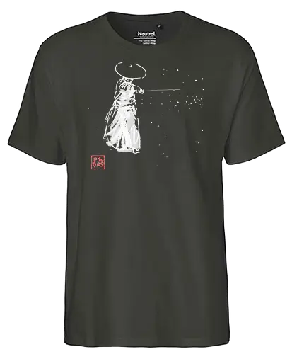 zan white - zan, sumie, japan, samurai - Fairtrade T-Shirt