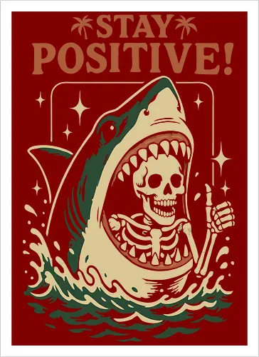 Bleib positiv - Lustiger Hai
