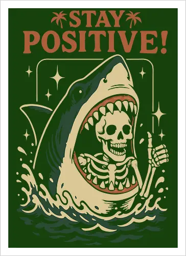 Bleib positiv - Lustiger Hai