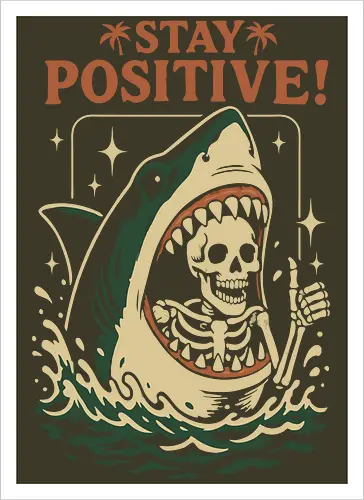 Bleib positiv - Lustiger Hai