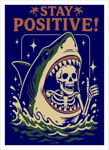 Bleib positiv - Lustiger Hai