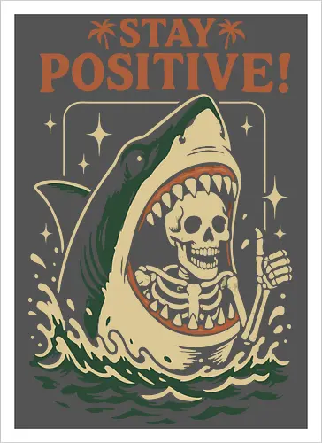 Bleib positiv - Lustiger Hai