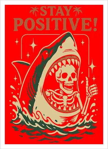 Bleib positiv - Lustiger Hai