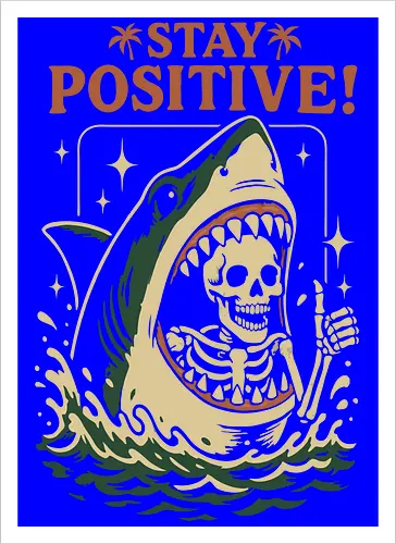 Bleib positiv - Lustiger Hai