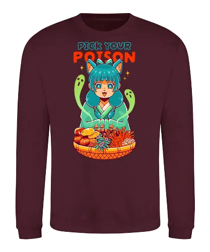 PICK YOUR POISON - kusuriya no hitorigoto, anime, manga, maomao, apothecary, the apothecary diaries, cute, mushrooms, poison, herbs - Sweatshirt